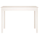 spisebord 110x55x75 cm massivt fyrretræ hvid