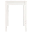 spisebord 55x55x75 cm massivt fyrretræ hvid