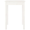spisebord 55x55x75 cm massivt fyrretræ hvid