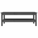 sofabord 110x50x40 cm massivt fyrretræ grå