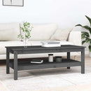 sofabord 110x50x40 cm massivt fyrretræ grå