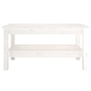 sofabord 80x50x40 cm massivt fyrretræ hvid