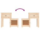 sengebord 79,5x38x65,5 cm massivt fyrretræ