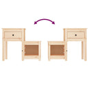 sengeborde 2 stk. 79,5x38x65,5 cm massivt fyrretræ