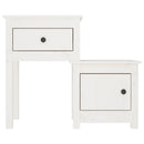 sengebord 79,5x38x65,5 cm massivt fyrretræ hvid