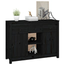 skænk 100x35x74,5 cm massivt fyrretræ sort