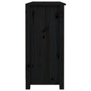 skænk 100x35x74,5 cm massivt fyrretræ sort