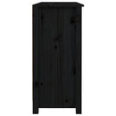 skænk 100x35x74,5 cm massivt fyrretræ sort