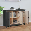 skænk 100x35x74 cm massivt fyrretræ grå