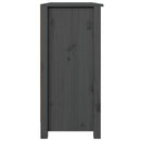skænk 100x35x74 cm massivt fyrretræ grå