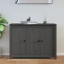 skænk 100x35x74 cm massivt fyrretræ grå
