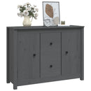 skænk 100x35x74 cm massivt fyrretræ grå