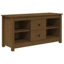 tv-bord 103x36,5x52 cm massivt fyrretræ gyldenbrun