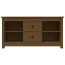 tv-bord 103x36,5x52 cm massivt fyrretræ gyldenbrun