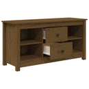 tv-bord 103x36,5x52 cm massivt fyrretræ gyldenbrun