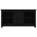 tv-bord 103x36,5x52 cm massivt fyrretræ sort