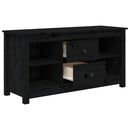 tv-bord 103x36,5x52 cm massivt fyrretræ sort