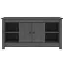 tv-bord 103x36,5x52 cm massivt fyrretræ grå