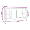 tv-bord 103x36,5x52 cm massivt fyrretræ grå