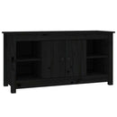 tv-bord 103x36,5x52 cm massivt fyrretræ sort