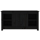 tv-bord 103x36,5x52 cm massivt fyrretræ sort