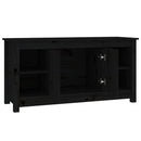 tv-bord 103x36,5x52 cm massivt fyrretræ sort