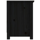 tv-bord 103x36,5x52 cm massivt fyrretræ sort