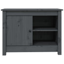 tv-bord 70x36,5x52 cm massivt fyrretræ grå