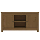 tv-bord 103x36,5x52 cm massivt fyrretræ gyldenbrun