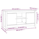 tv-bord 103x36,5x52 cm massivt fyrretræ gyldenbrun