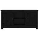 tv-bord 103x36,5x52 cm massivt fyrretræ sort