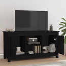 tv-bord 103x36,5x52 cm massivt fyrretræ sort