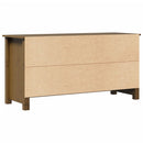 tv-bord 103x36,5x52 cm massivt fyrretræ gyldenbrun