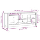 skoreol 110x38x45,5 cm massivt fyrretræ hvid