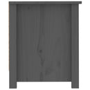 skoreol 110x38x45,5 cm massivt fyrretræ grå