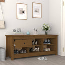 skoreol 110x34x45 cm massivt fyrretræ gyldenbrun