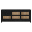 skoreol 110x38x45,5 cm massivt fyrretræ sort