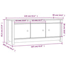 skoskab 110x38x45,5 cm massivt fyrretræ