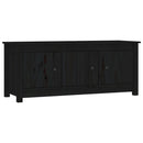 skoreol 110x38x45,5 cm massivt fyrretræ sort