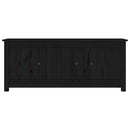 skoreol 110x38x45,5 cm massivt fyrretræ sort