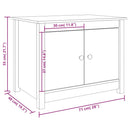 sofabord 71x49x55 cm massivt fyrretræ gyldenbrun