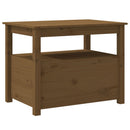 sofabord 71x49x55 cm massivt fyrretræ gyldenbrun