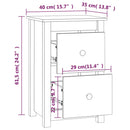 sengebord 40x35x61,5 cm massivt fyrretræ gyldenbrun