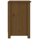 sengeborde 2 stk. 40x35x55 cm massivt fyrretræ gyldenbrun