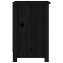 sengebord 40x35x55 cm massivt fyrretræ sort