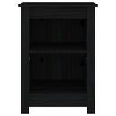 sengeborde 2 stk. 40x35x55 cm massivt fyrretræ sort
