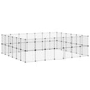 52-panels kæledyrsindhegning med låge 35x35 cm stål sort