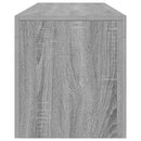 tv-bord med LED-lys 140x36,5x40 cm grå sonoma-eg