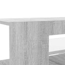 tv-bord med LED-lys 90x39x30 cm grå sonoma-eg