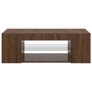 tv-bord med LED-lys 90x39x30 cm brun egetræsfarve
